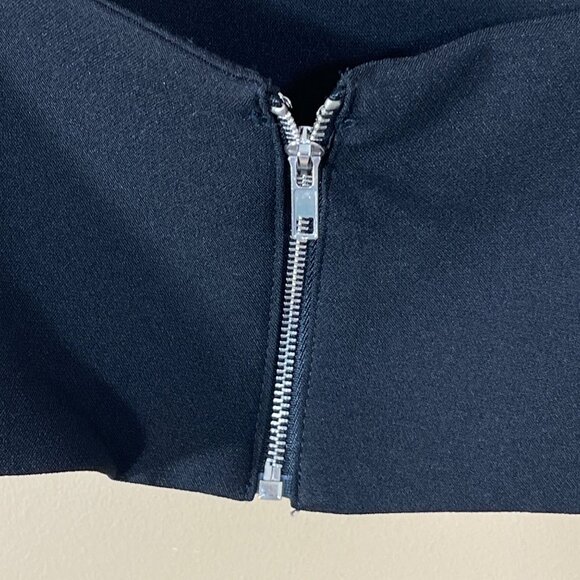 New Karlie Bra Top Tank Black Zip Back Size M Medium Square Neck - Picture 3 of 5